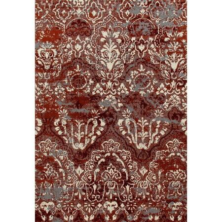 ART CARPET 2 X 4 Ft. Bastille Collection Emerge Woven Area Rug, Red 841864109340